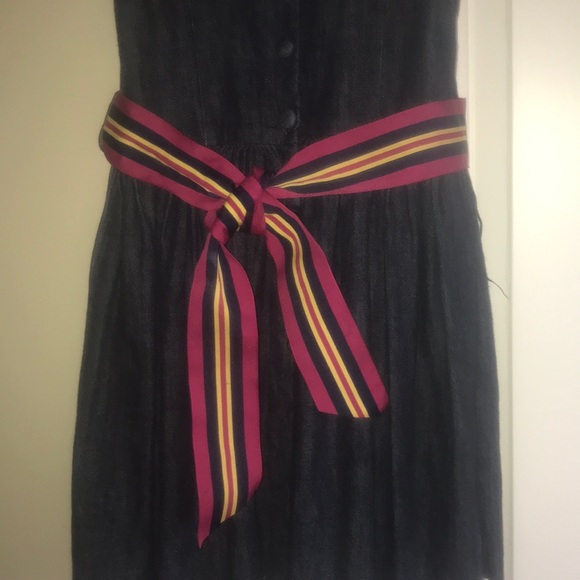 Ralph Lauren Fully Lined Denim Twirl Dress w/ ribbon, 7 - Picture 5 of 6
